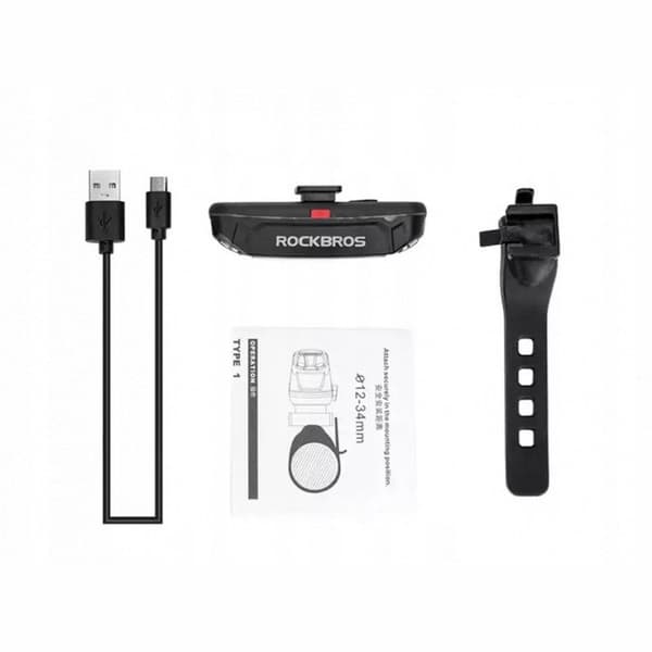 Rockbros A54BK 100 LM LED IPX5 cykelbaglygte til sadelpind