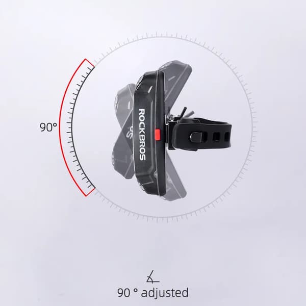 Rockbros A54BK 100 LM LED IPX5 cykelbaglygte til sadelpind