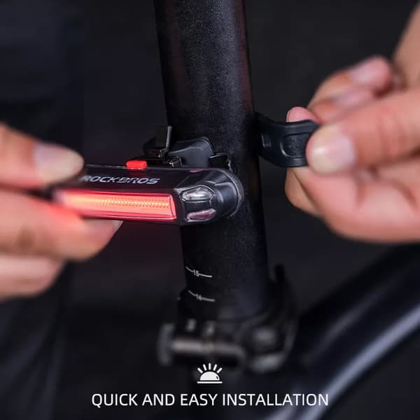 Rockbros A54BK 100 LM LED IPX5 cykelbaglygte til sadelpind
