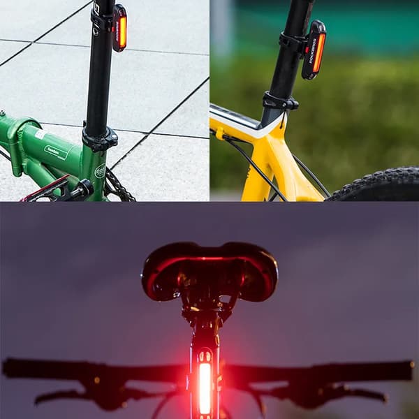 Rockbros A54BK 100 LM LED IPX5 cykelbaglygte til sadelpind