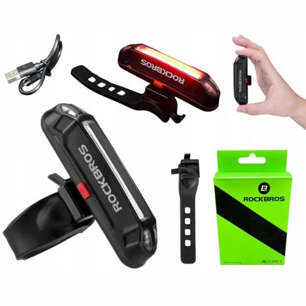 Rockbros A54BK 100 LM LED IPX5 cykelbaglygte til sadelpind