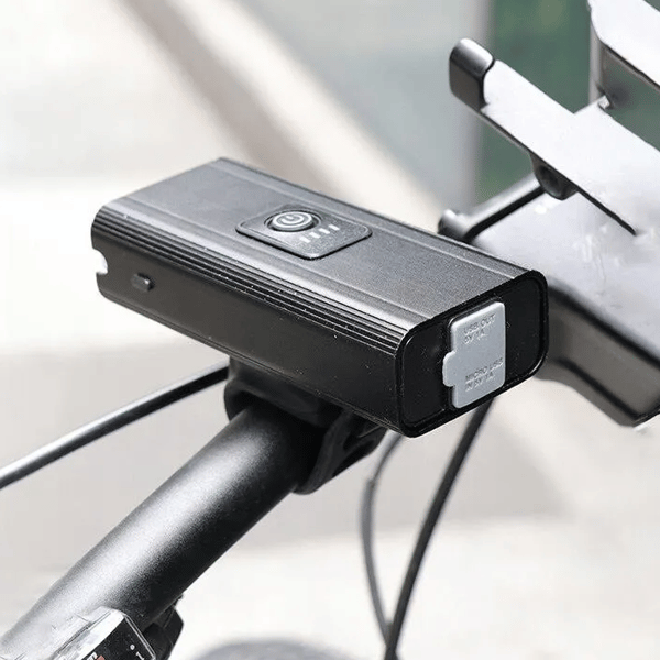 Superkraftig uppladdningsbar cykellampa 2x LED ROXAR T6 1500lm Powerbank