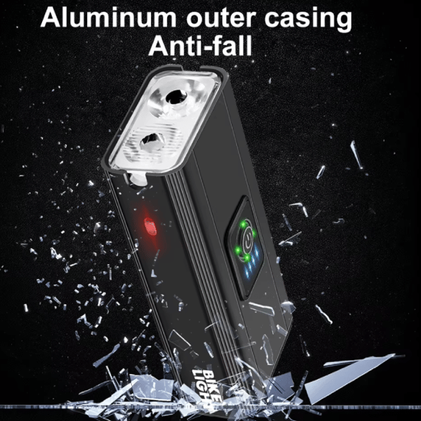Superkraftig uppladdningsbar cykellampa 2x LED ROXAR T6 1500lm Powerbank