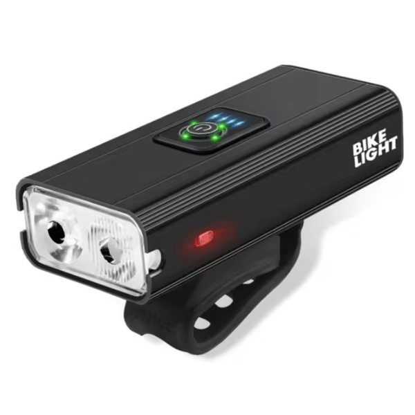 Superkraftig uppladdningsbar cykellampa 2x LED ROXAR T6 1500lm Powerbank