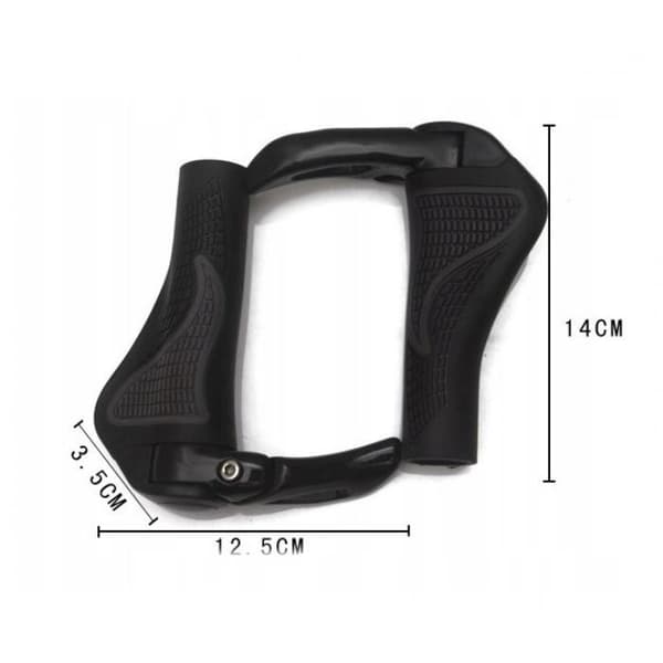Cykelgreb og greb med horn ROCKBROS Sort (BT1008B)
