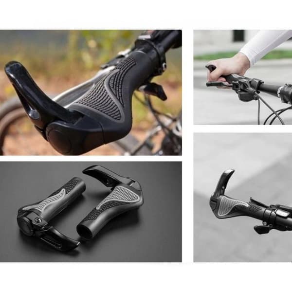 Cykelgreb og greb med horn ROCKBROS Sort (BT1008B)