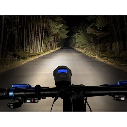 Vattentät LED Cykellampa med Cykeldator och Tuta | Fram- och Baklyse