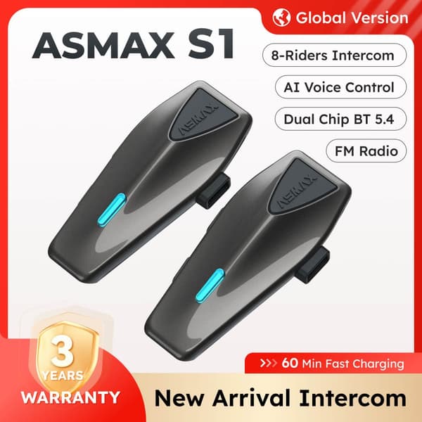 Hjälm Bluetooth-headset, Vattentålig IPX7, Röststyrning,1PC S1