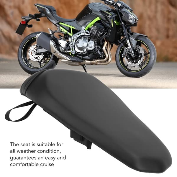 Motorcykel Bakpassagerarsäte Dyna, Stötdämpande, Hållbara Material,svart