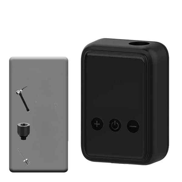 Mini elektrisk luftpump, kompakt design, effektiv däckuppblåsning,svart