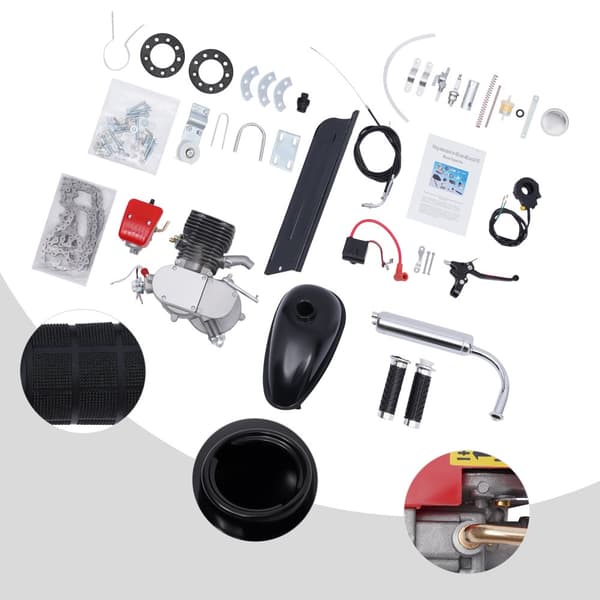 2-takts cykelmotor kit, 100CC motor, max hastighet 28 mi/h, 440 lbs lastkapacitet