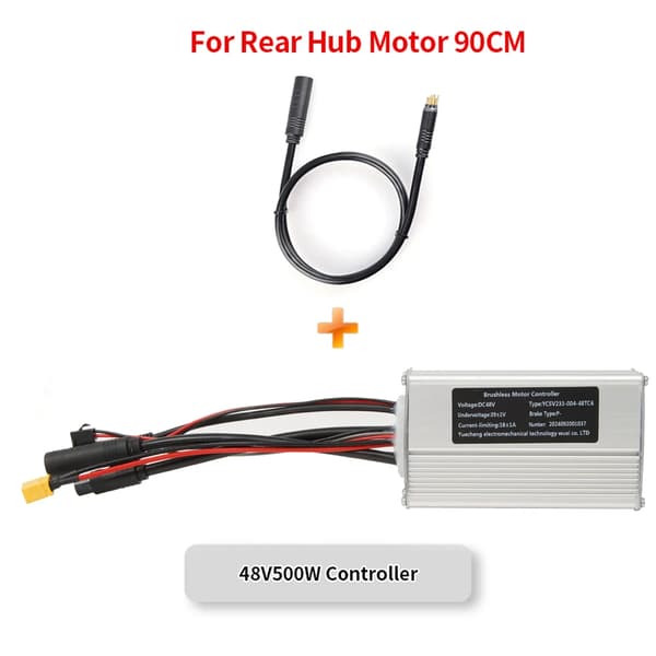 Borstlös Motorstyrning, DC48V, Strömbegränsning 18±1A/22±1A,500W 90cm Set