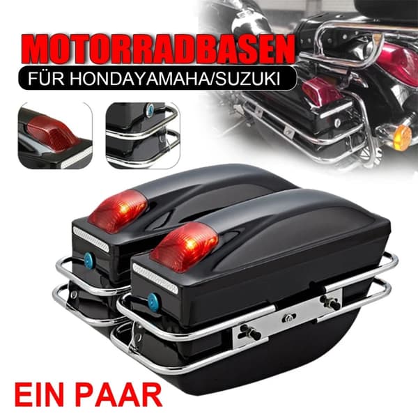 Motorcykel Sidekasse Sæt, 24L Kapacitet, Holdbar ABS Konstruktion,Et sæt