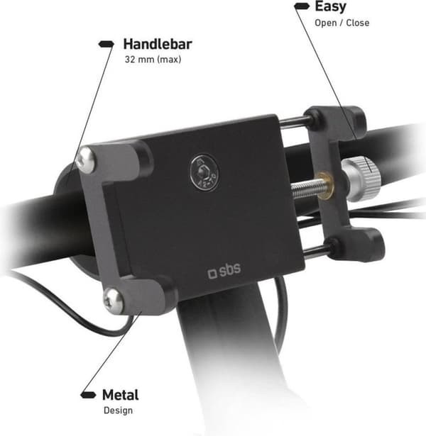 SBS Aluminium Telefonholder Cykel - Sort