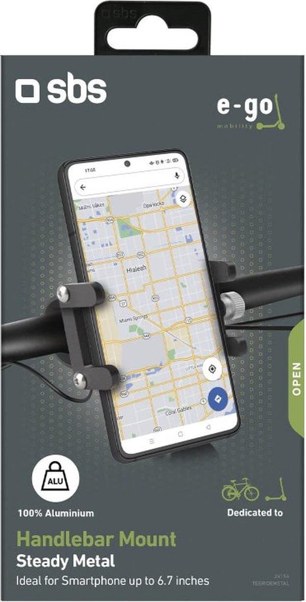 SBS Aluminium Telefonholder Cykel - Sort