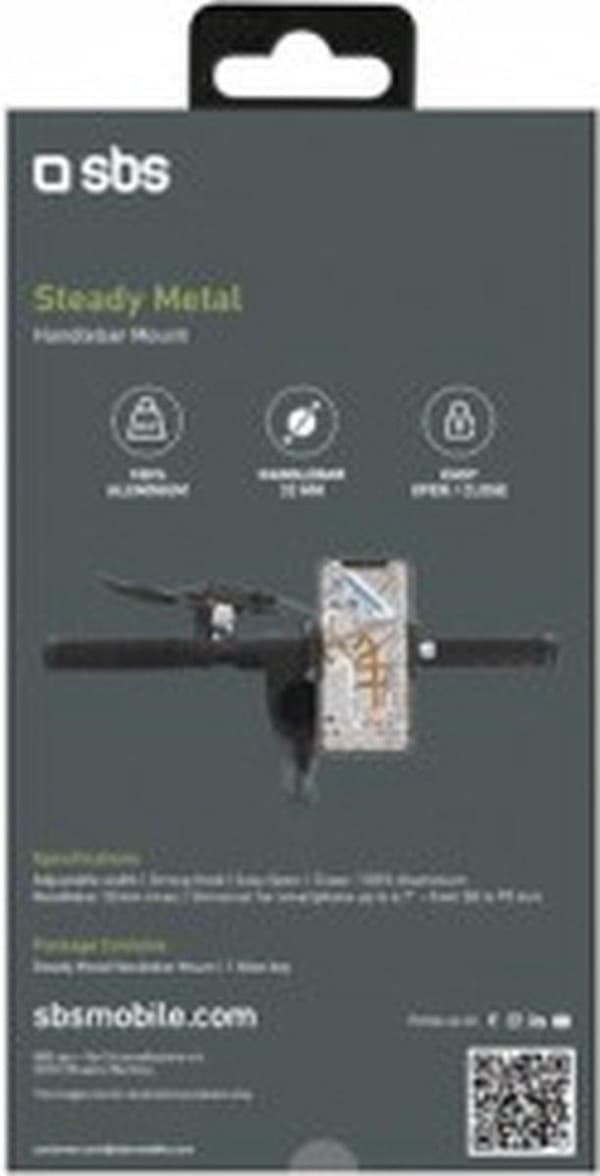 SBS Aluminium Telefonholder Cykel - Sort