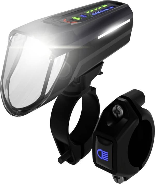 FISCHER BIKE Strålkastare LED fungerar på ett svart batteri
