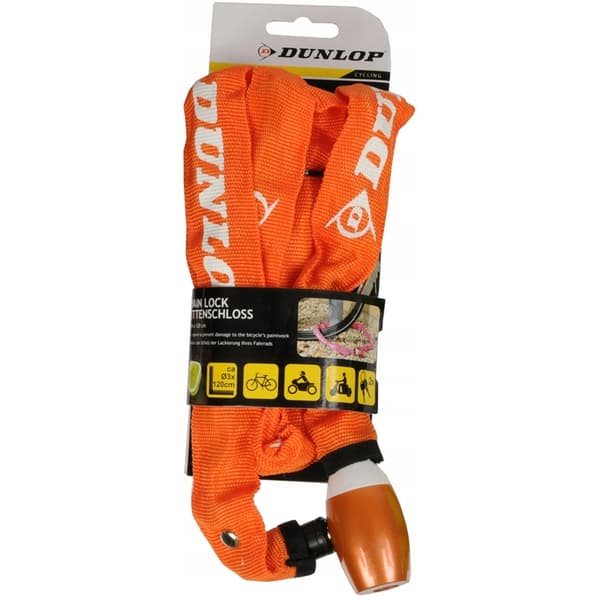 Dunlop-Cykelkedjelås120cm(orange)