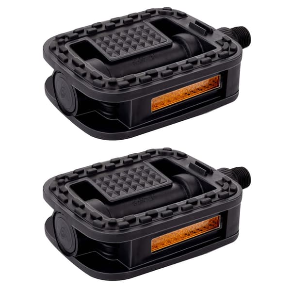 Cykelpedaler 2-pack med antihalkyta och reflexer