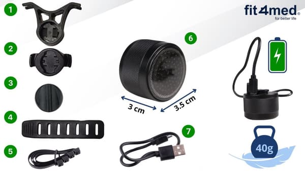 Metallinen takapyörän valo Älykäs USB