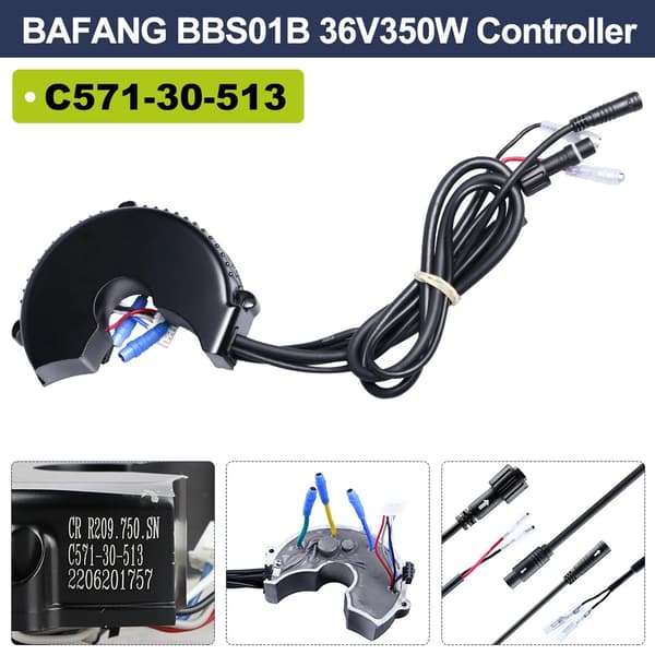 Bafang Mid Motor Controller, 36V til 52V kompatibilitet, 250W til 1000W effektvurderinger,36V350W 18A C571-30-513