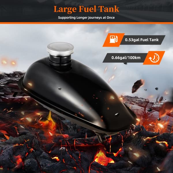 80CC Cykel Motor Kit, Høj Hastighed Op til 24,8 mi/t, Stor Brændstoftank Kapacitet, Stille Drift