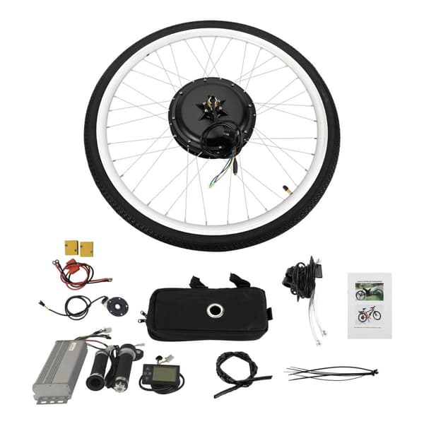 Elcykelkonverteringskit, 1000W borstlös motor, LCD-display,svart