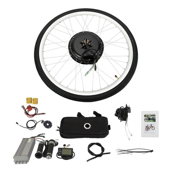 Elcykelkonverteringskit, 1000W borstlös motor, LCD-display,svart