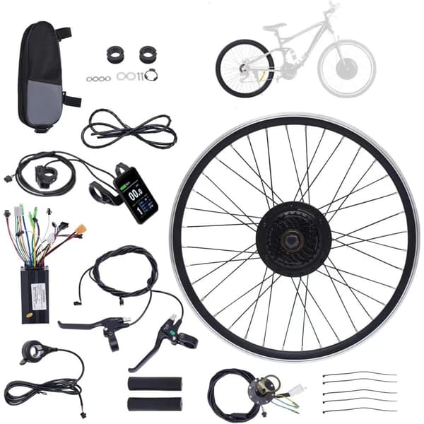 Elcykel Ombygningskit, 24-tommer Hjul, 500W Motor,sort