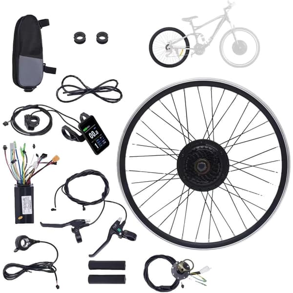 Elcykel Ombygningskit, 24-tommer Hjul, 500W Motor,sort