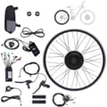 Miniatyrbillede 1 af 2: Elcykel Ombygningskit, 24-tommer Hjul, 500W Motor,sort