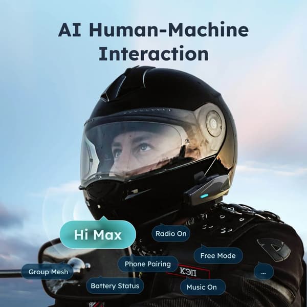 Hjälm Bluetooth-headset, Vattentålig IPX7, Röststyrning,S1 2STK