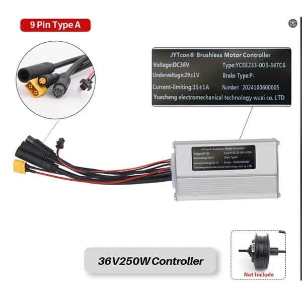 Elcykel Navmotor Styrenhet, 36V250W till 48V750W Kompatibilitet, BF-UART Protokoll,36V250W Styrenhet