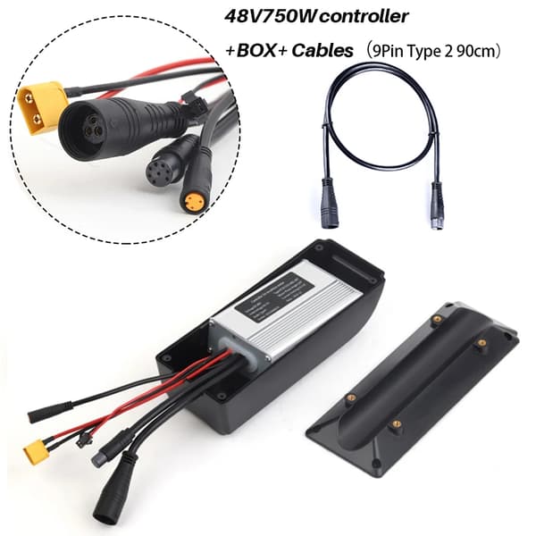 Elcykel Navmotor Styrenhet, 36V250W till 48V750W Kompatibilitet, BF-UART Protokoll,750W LÅDA 90CM