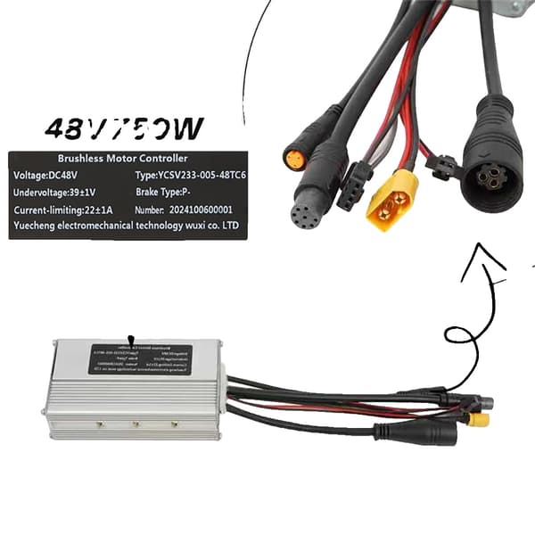 Harjaton moottorinohjain, DC48V, virran rajoitus 18±1A/22±1A,48V750W Ohjain