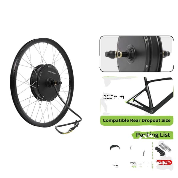 Baghjulshubmotor, inkluderet controller og display,72V 3000W, 26