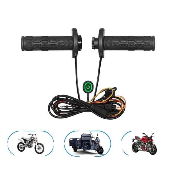 Motorcykel Varmehåndtag, 5 Gear Temperaturjustering, Vandtæt Design,Sort