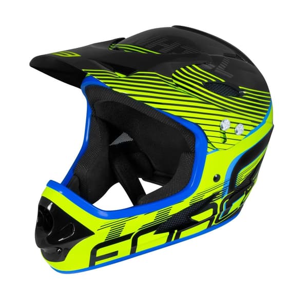 Force Tiger Downhill hjalm sort/fluo/bla S-M (57-58 cm)