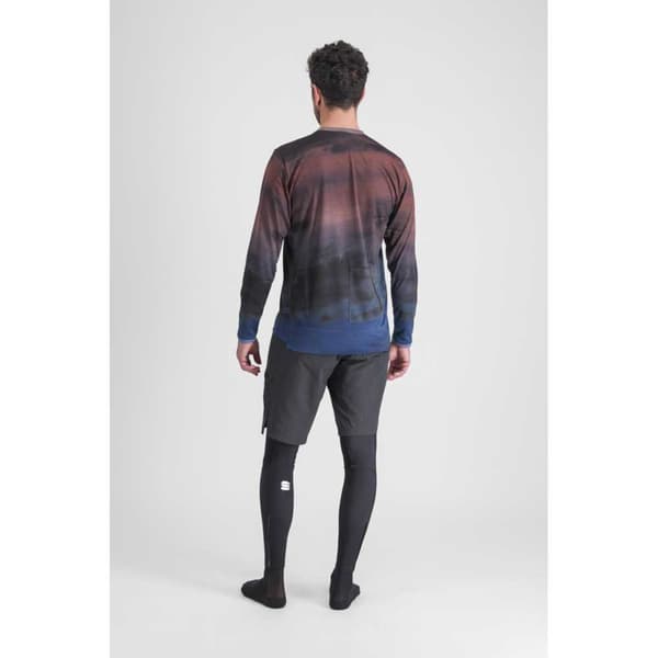 Sportful Langærmet T-shirt Flow Giara Rød,Blå XL Mand