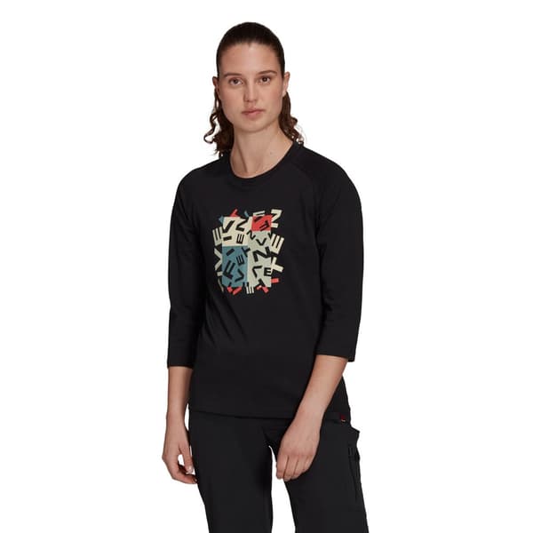 Five Ten Graphic 3-4 Ärm T-shirt Svart M Kvinna