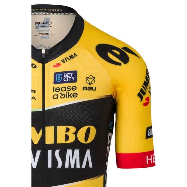 Agu Jumbo-visma Premium Replica 2023 Kortærmet Trøje Gul 2XL Mand