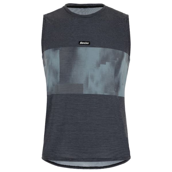Santini Ärmlös T-shirt Forza Indoor Collection Grå M Man