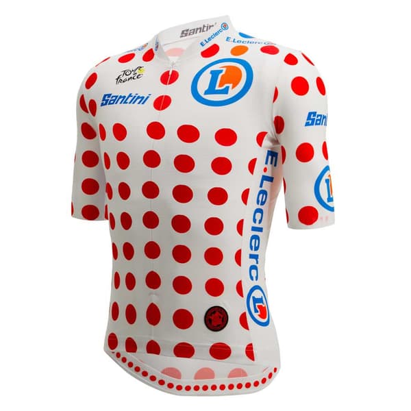 Santini Ledare Tour De France Official Gpm 2023 Kort Ärm Jersey Röd XL Man