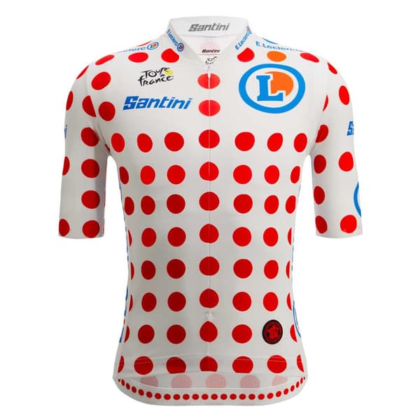 Santini Ledare Tour De France Official Gpm 2023 Kort Ärm Jersey Röd XL Man