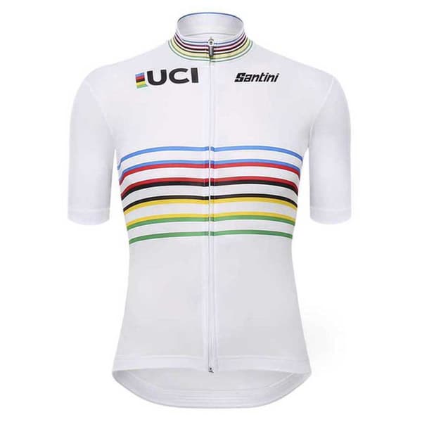 Santini Kortærmet Trøje Uci Official World Champion Master 2023 Hvid L Kvinde