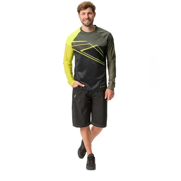 Vaude Bike Langærmet T-shirt Moab Vi Gul,Sort M Mand