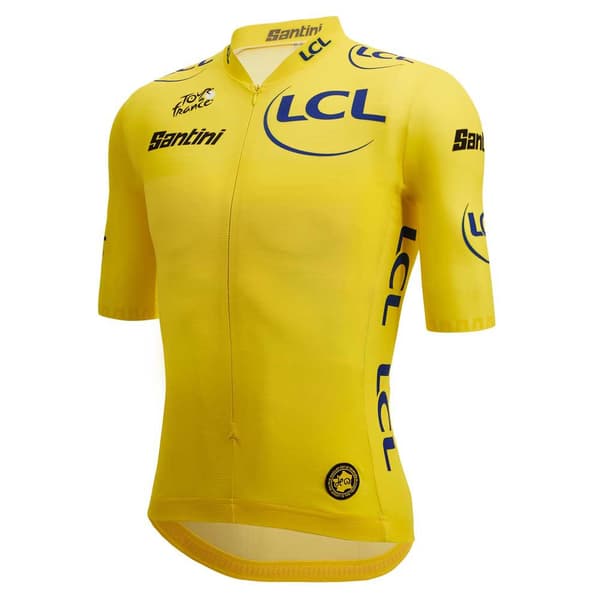 Santini Overordnet Leder Tour De France Official 2023 Kort Ærme Jersey Gul 3XL Mand