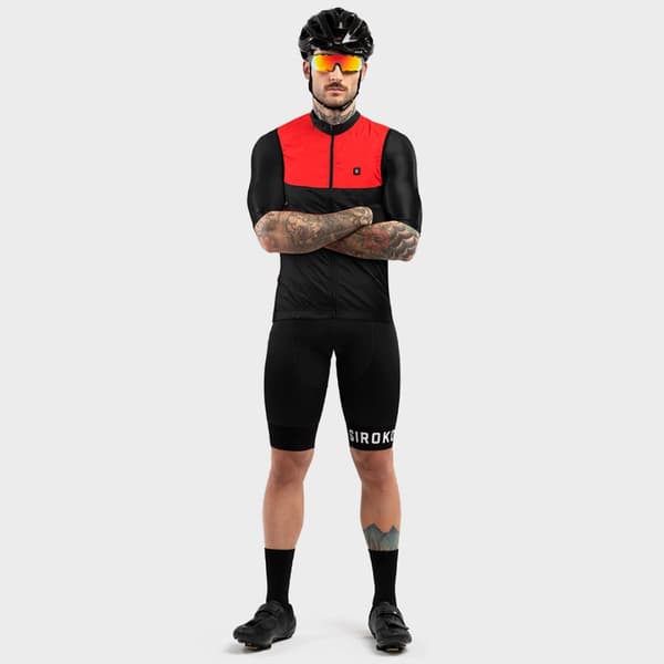 Siroko Gilet V1 Richmond Punainen,Musta L Mies