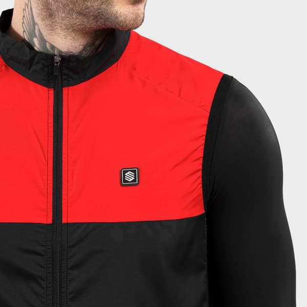 Siroko Gilet V1 Richmond Punainen,Musta L Mies
