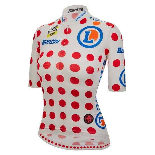 Santini Gpm Leader Lyhythihainen Jersey Tour De France Femme Avec Zwift Punainen M Nainen